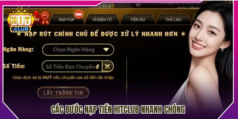 Hướng dẫn nạp tiền Hitclub nhanh chóng 